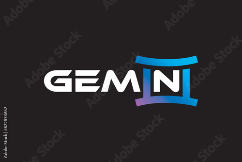 Gemini logo design vector template