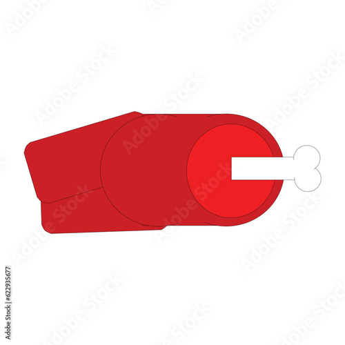 Vector illustration of a red pencil sharpener on a white background.