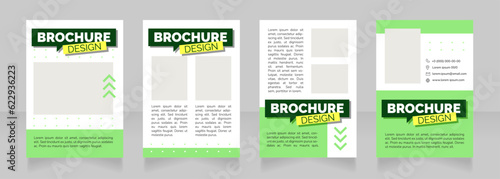 Find job with attractive salary blank brochure design. Template set with copy space for text. Premade corporate reports collection. Editable 4 paper pages. Rubik Black, Regular, Light fonts used