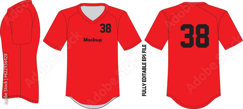 Baseball Jersey Sublimated Mock ups Templates Vectors 