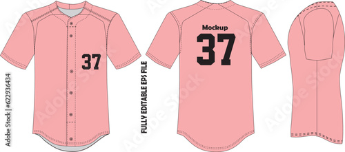 Baseball Jersey Sublimated Mock ups Templates Vectors 