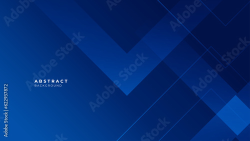 Modern Blue geometric shapes abstract technology background.