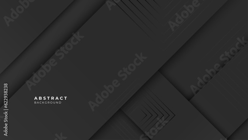 Abstract black background with 3d modern trendy fresh color for presentation design, flyer, social media cover, web banner, tech banner