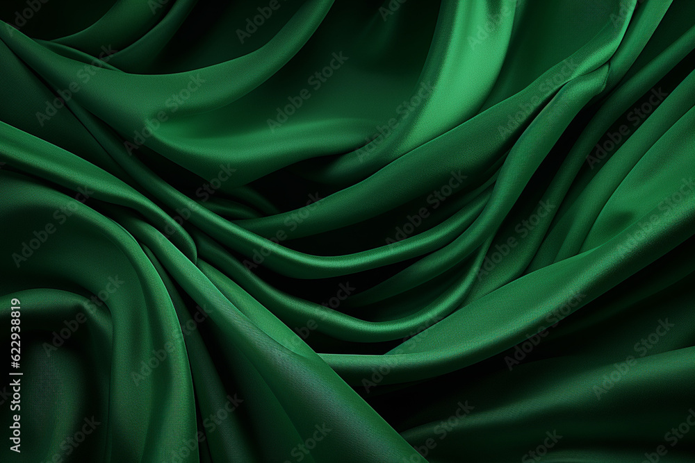 Fototapeta premium basil green cloth swrirl dark authentic elegant noise effect