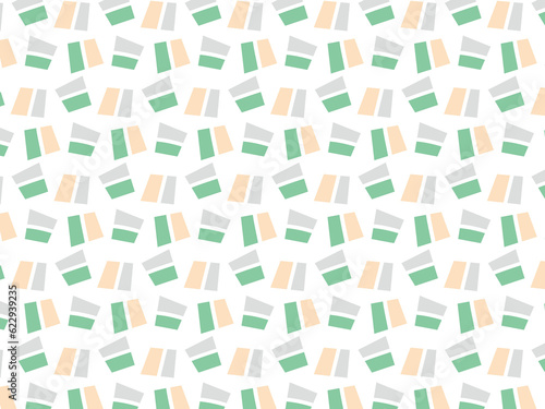 レトロなデザインの北欧パターンの背景イラスト