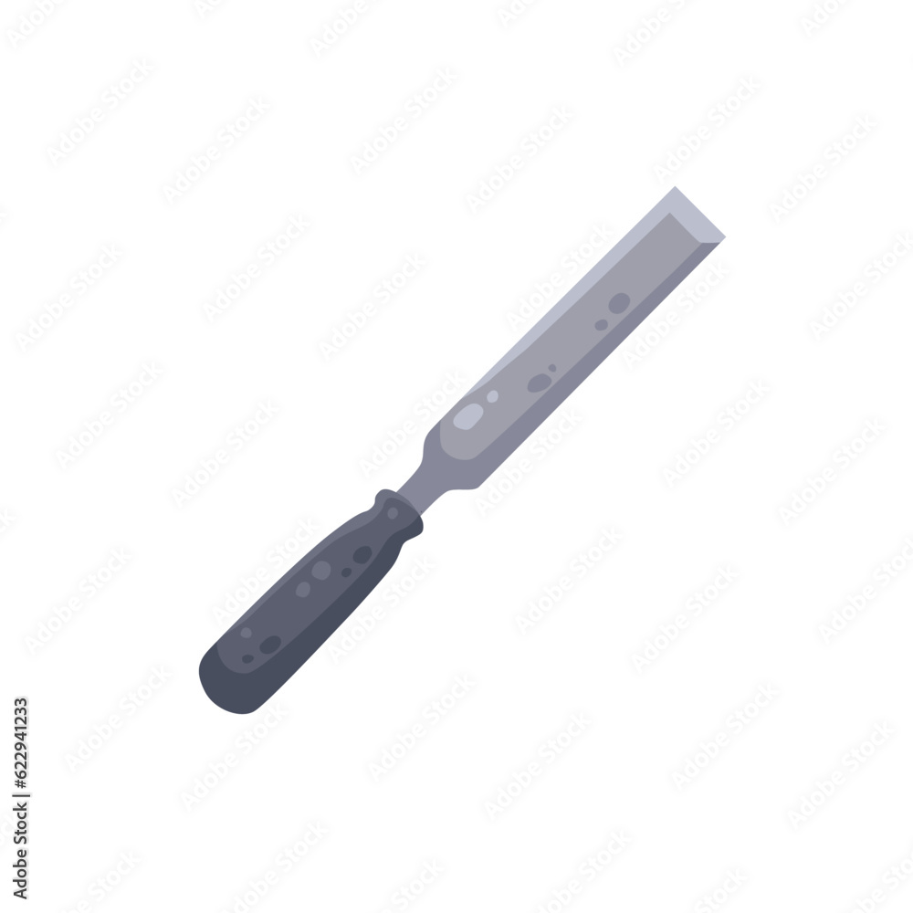 Chisel carving tools cartoon vector illustration Chisel carving tools cartoon vector illustration