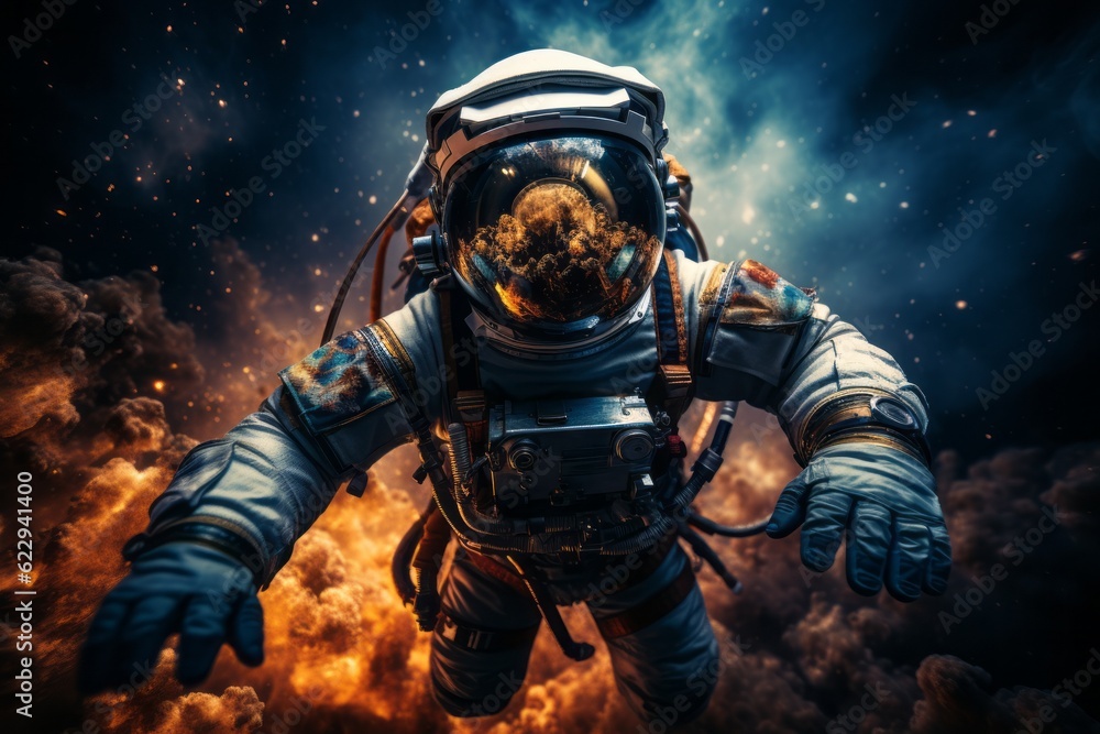 Astronaut In Outer Space, Generative AI Astronaut In Outer Space, Generative AI