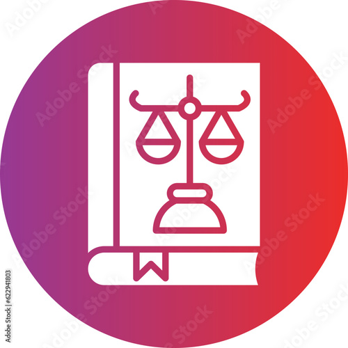 Vector Design Law Book Icon Style