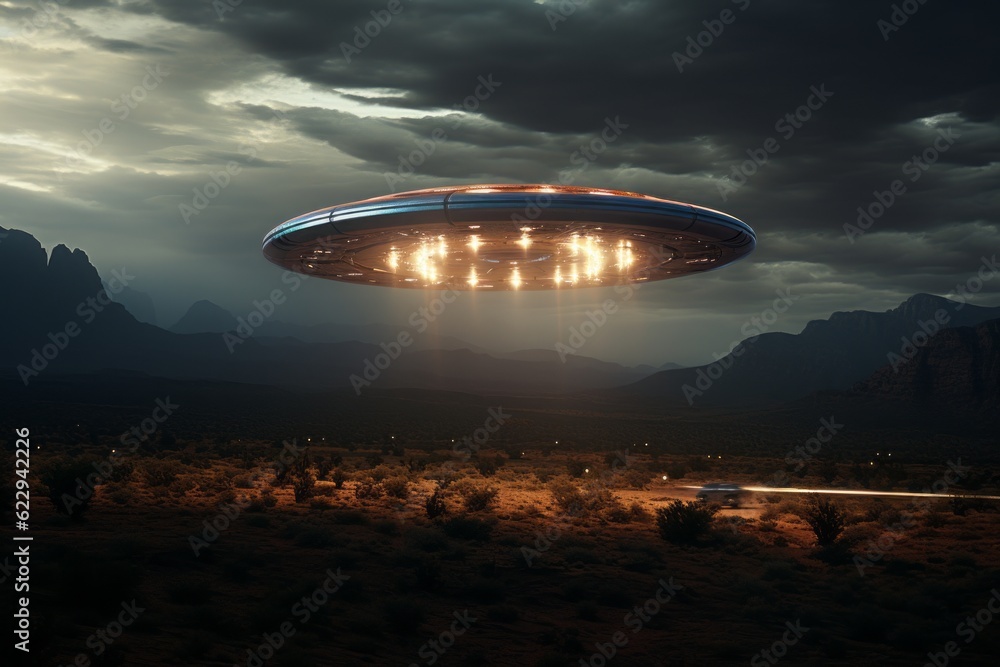 Alien UFO, Generative AI Alien UFO, Generative AI
