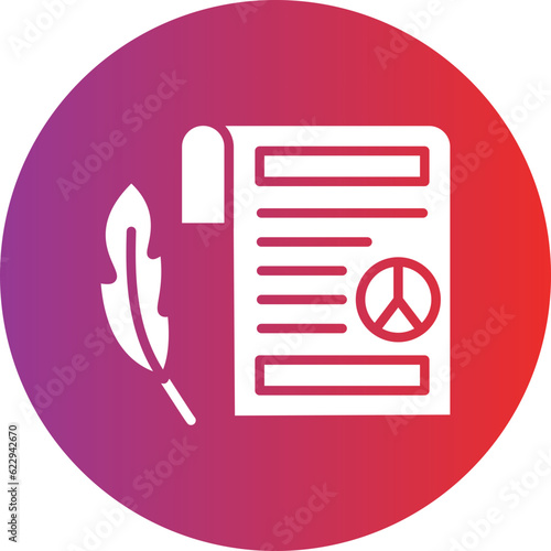 Vector Design Peace Treaty Icon Style