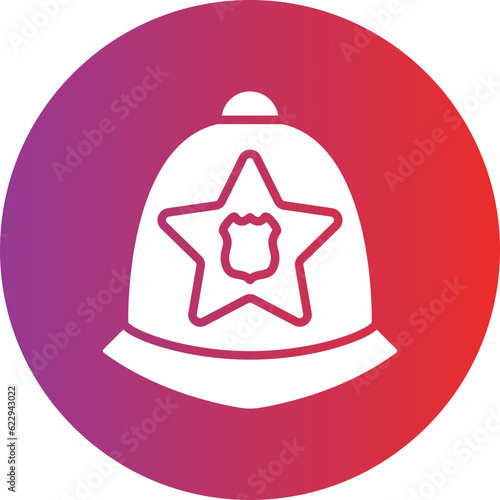 Vector Design Police Helmet Icon Style