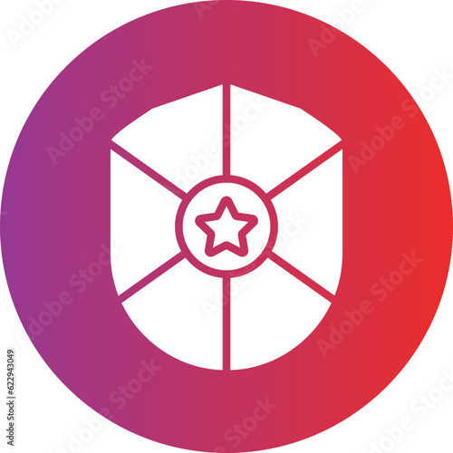 Vector Design Police Shield Icon Style