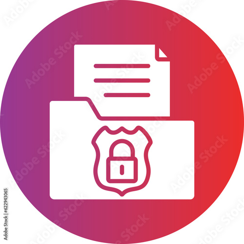 Vector Design Confidential Icon Style