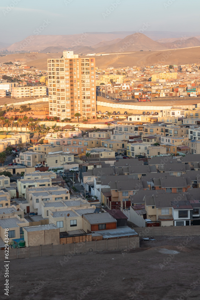 view of the city of Arica, southern sector