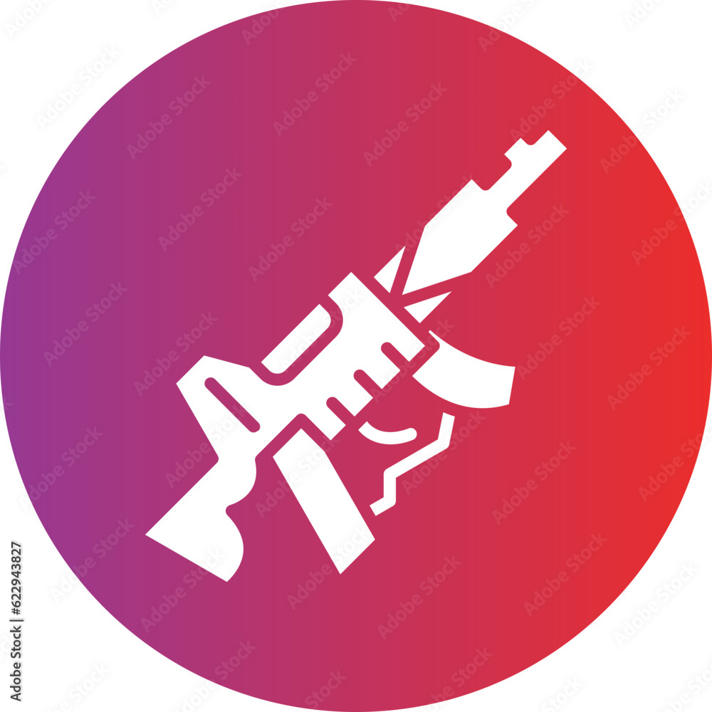 Vector Design Light Machine Gun Icon Style Vector Design Light Machine Gun Icon Style