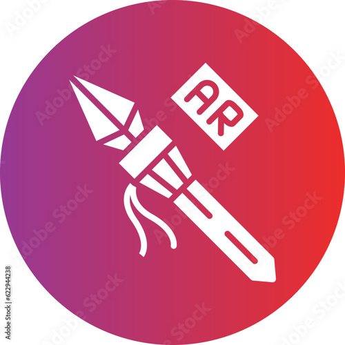 Vector Design Ar Spear Throwing Icon Style