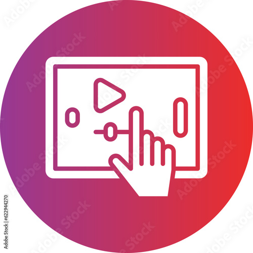 Vector Design Interactive Video Icon Style