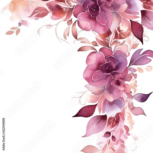 Luxury botanical gold wedding frame elements. Border, glitters, leaf branches, rose flower. Elegant foliage design for wedding, card, invitation, greeting. 