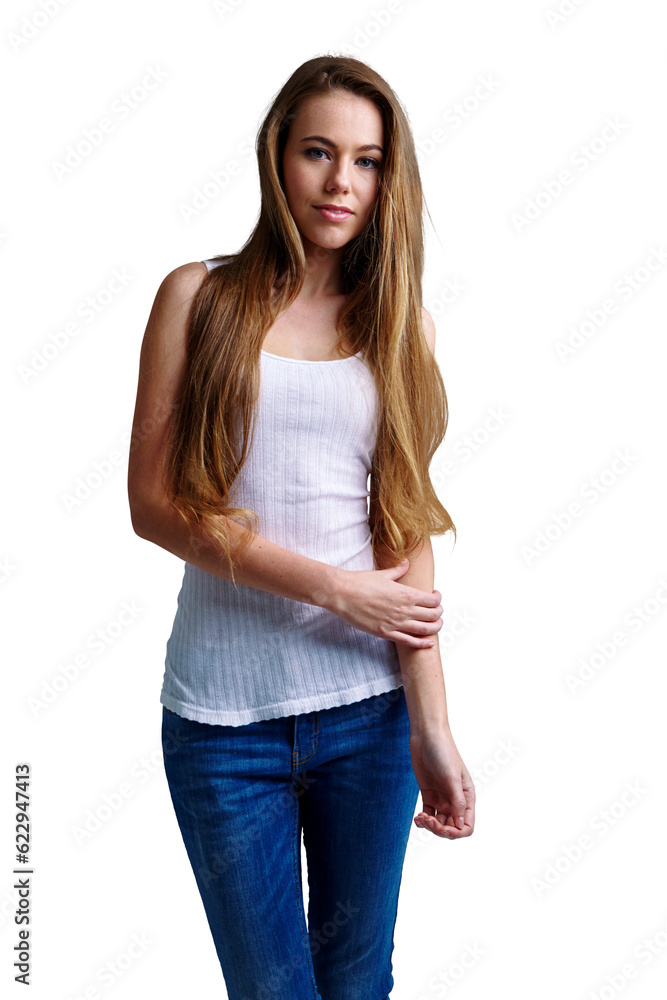 Beauty, fashion and casual with portrait of woman on png for trendy, makeup and natural. Young, style and confidence with person isolated on transparent background for cosmetics, pride and youth Beauty, fashion and casual with portrait of woman on png for trendy, makeup and natural. Young, style and confidence with person isolated on transparent background for cosmetics, pride and youth