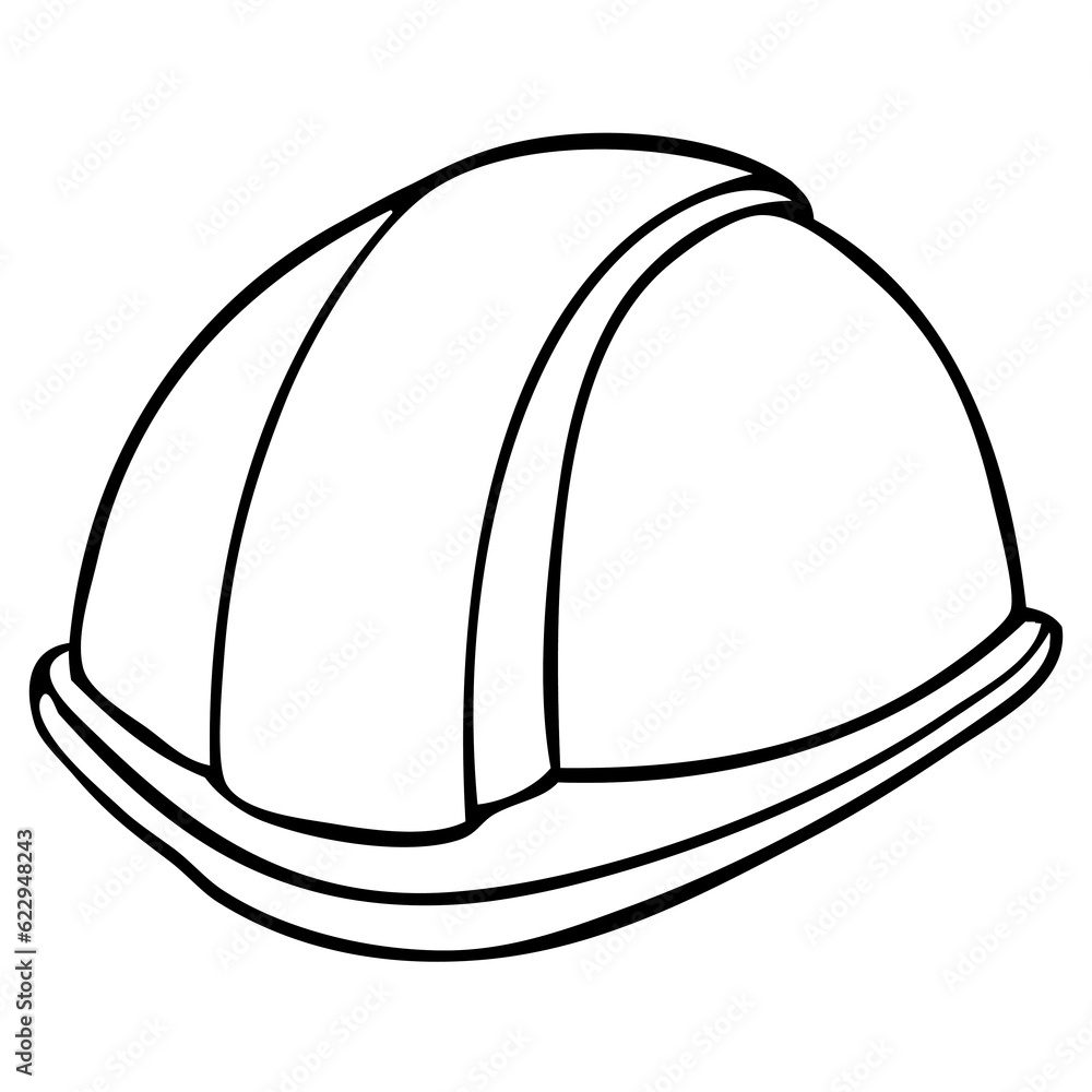 hard hat outline illustration hard hat outline illustration