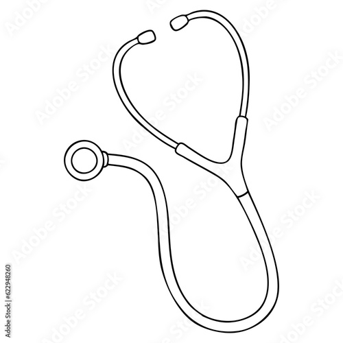 stethoscope outline illustration