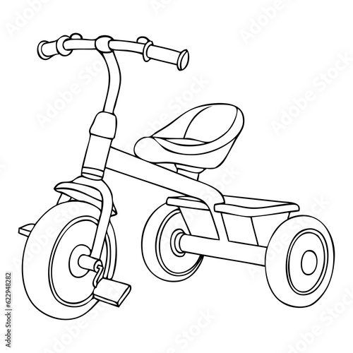 kids bicycle outline illustration
