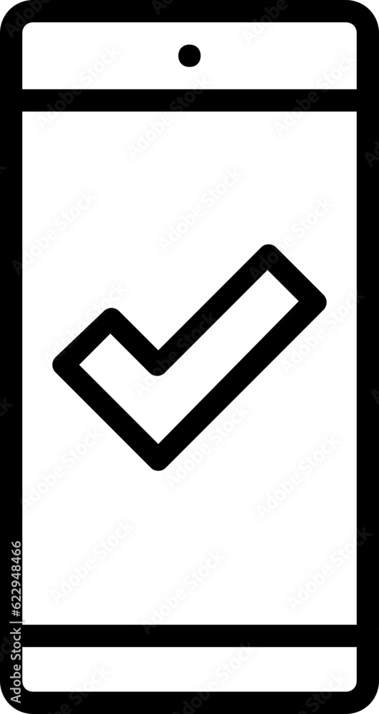 Mobile line icon, Mobile icon simple cartoon style. Mobile line icon, Mobile icon simple cartoon style.