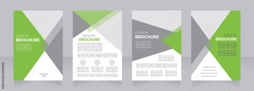 Technologies in agriculture blank brochure design. Farm automation. Template set with copy space for text. Premade corporate reports collection. Editable 4 paper pages. Montserrat font used