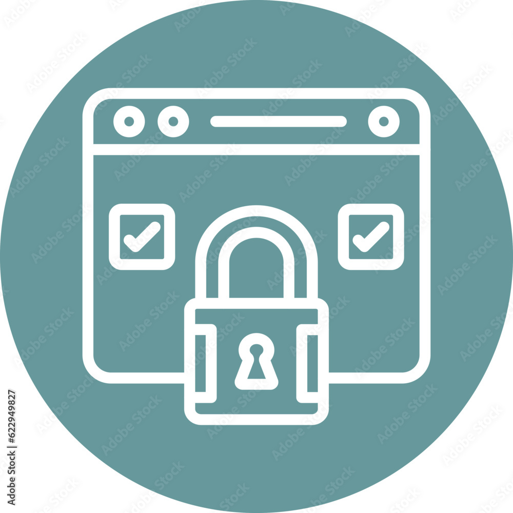 Vector Design Browser Security Icon Style Vector Design Browser Security Icon Style