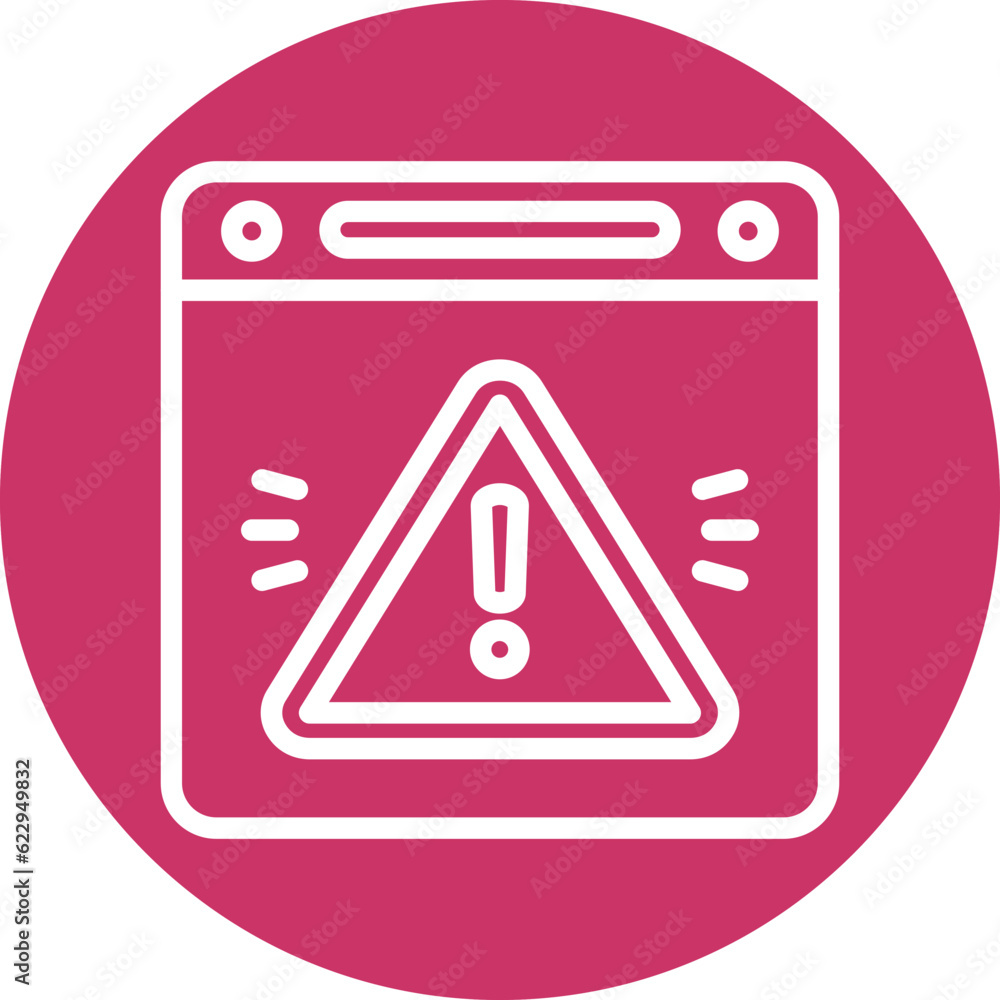 Vector Design Browser Alert Icon Style Vector Design Browser Alert Icon Style