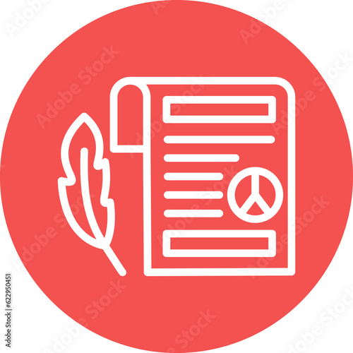Vector Design Peace Treaty Icon Style