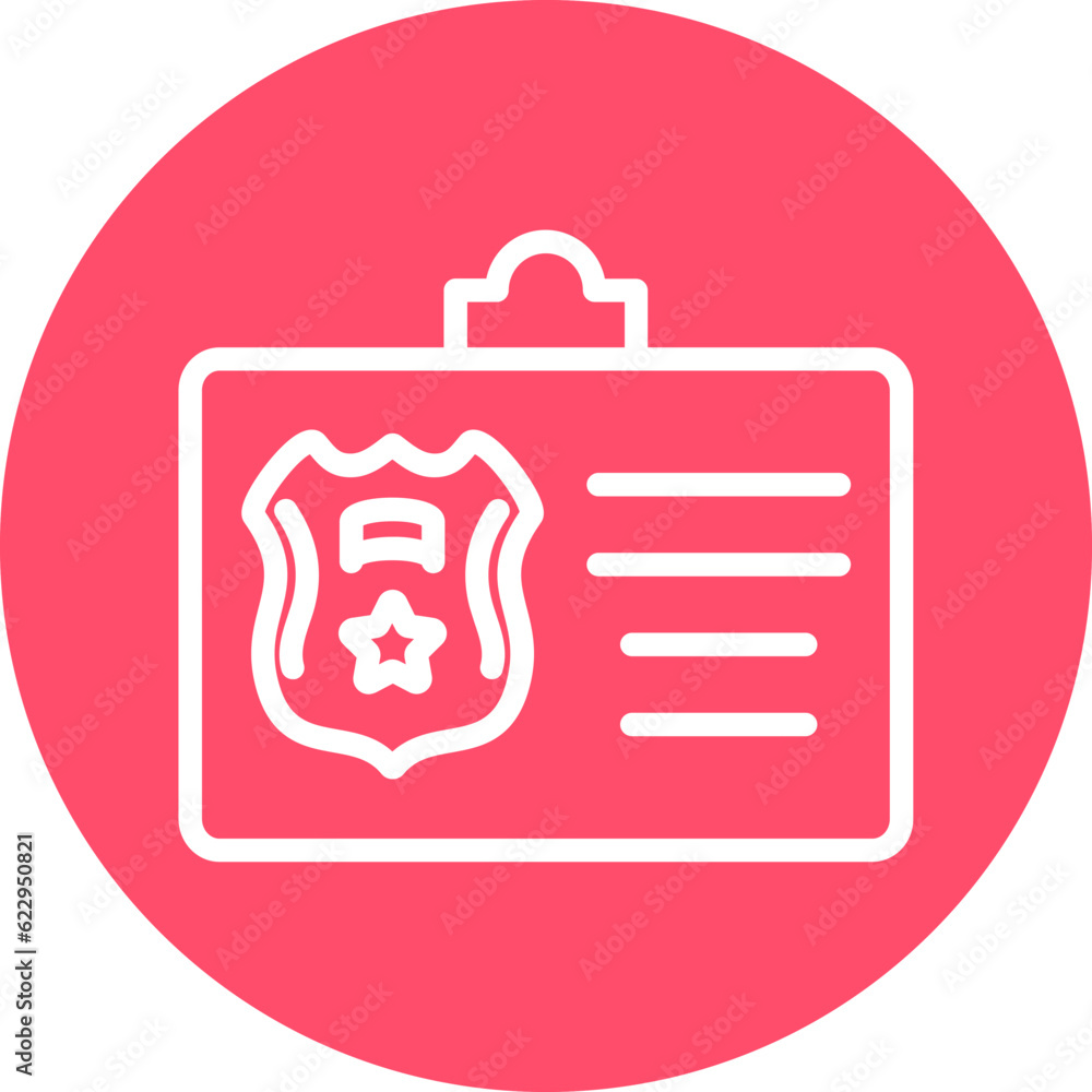 Vector Design Police ID Card Icon Style Vector Design Police ID Card Icon Style