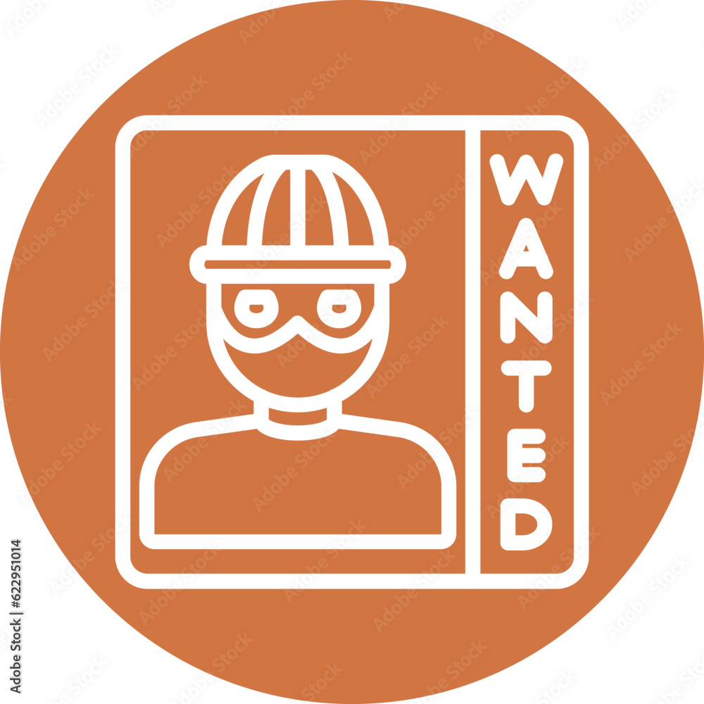 Vector Design Wanted Icon Style Vector Design Wanted Icon Style