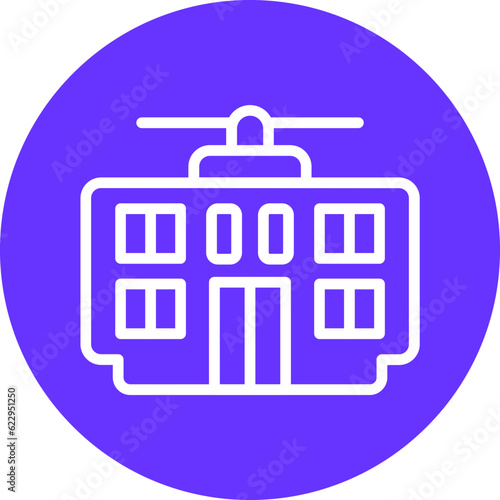 Vector Design Cable Car Icon Style