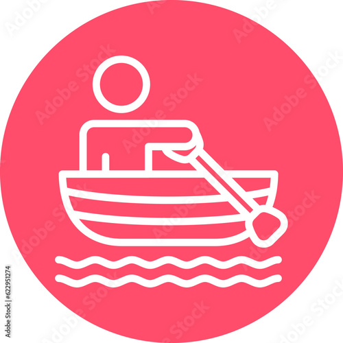 Vector Design Rowing Boat Icon Style