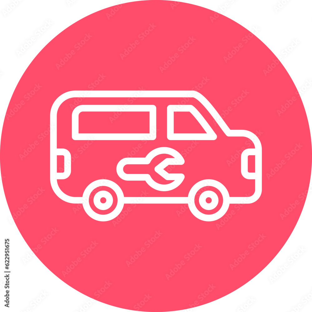 Vector Design Plumber Van Icon Style Vector Design Plumber Van Icon Style