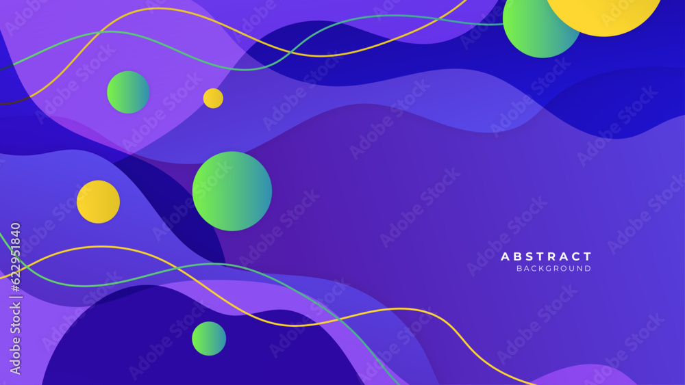 Abstract colorful background with 3d modern trendy fresh color for presentation design, flyer, social media cover, web banner, tech banner