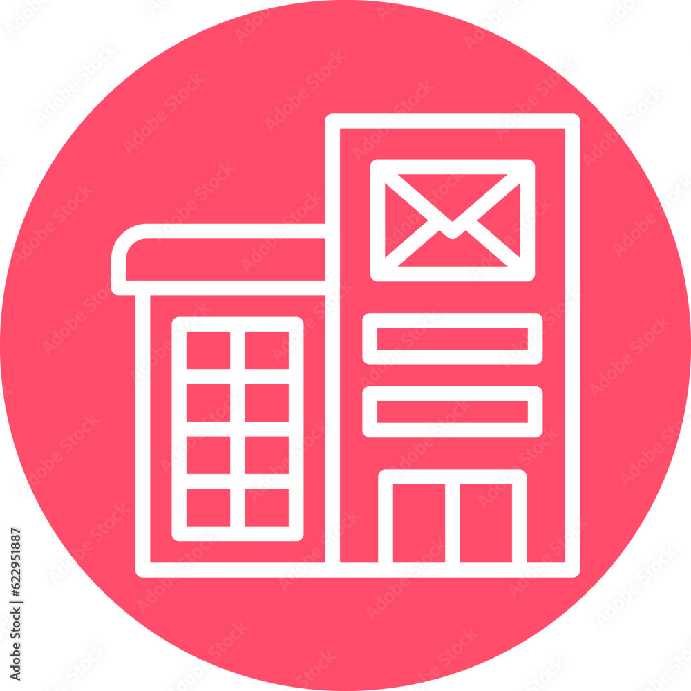 Vector Design Post Office Building Icon Style Vector Design Post Office Building Icon Style