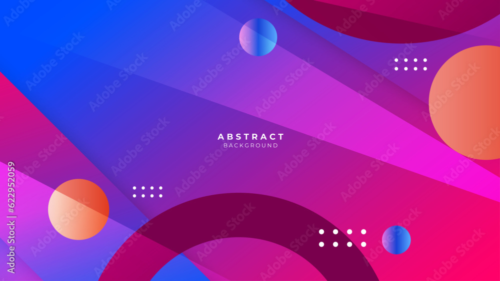 Colorful geometric shapes abstract modern technology background design. Vector abstract graphic presentation design banner pattern wallpaper background web template.
