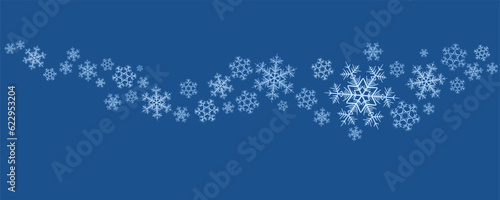 flowing snowflakes decoration background