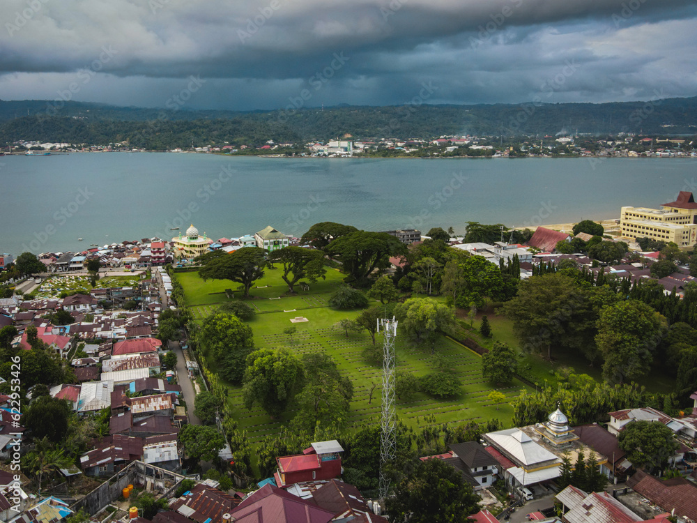 Aerial View of Ambon City, The Capital of Maluku