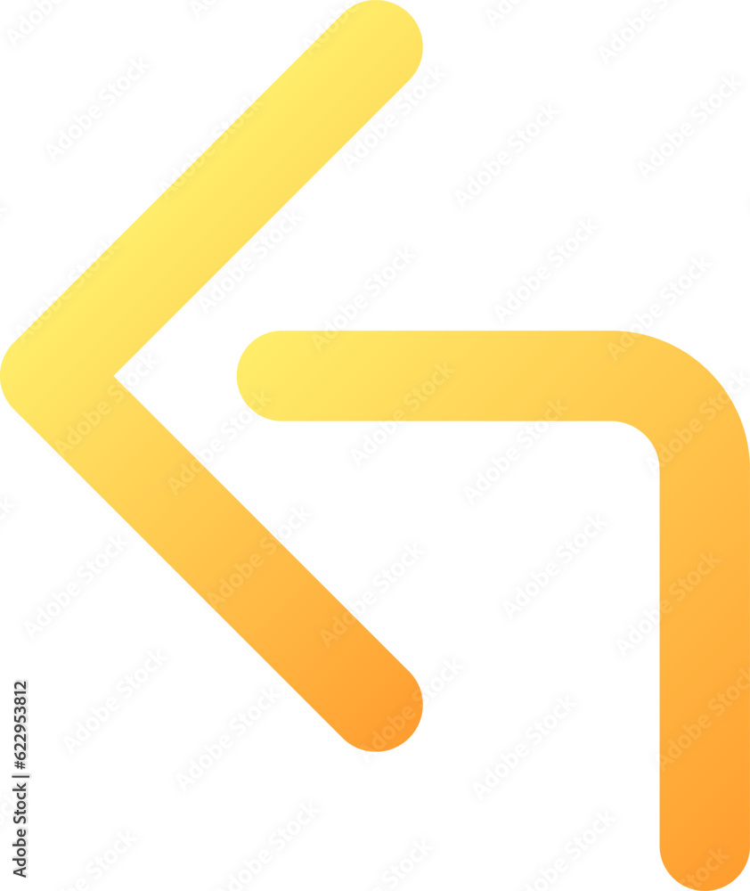 Reply arrow pixel perfect flat gradient color ui icon. Send response. Social network messaging. Simple filled pictogram. GUI, UX design for mobile application. Vector isolated RGB illustration Reply arrow pixel perfect flat gradient color ui icon. Send response. Social network messaging. Simple filled pictogram. GUI, UX design for mobile application. Vector isolated RGB illustration
