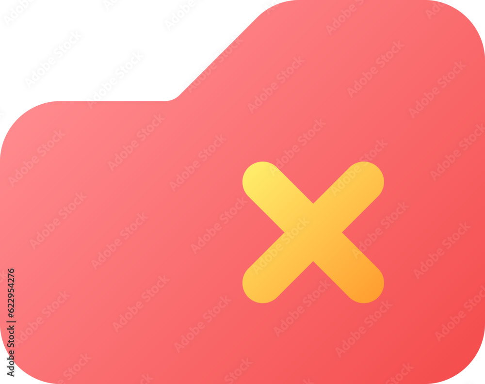 Delete from folder pixel perfect flat gradient color ui icon. Remove digital folder. Data storage. Simple filled pictogram. GUI, UX design for mobile application. Vector isolated RGB illustration Delete from folder pixel perfect flat gradient color ui icon. Remove digital folder. Data storage. Simple filled pictogram. GUI, UX design for mobile application. Vector isolated RGB illustration