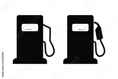 Vector fuel gas charging station icon set fuelling sign collection vector illustration