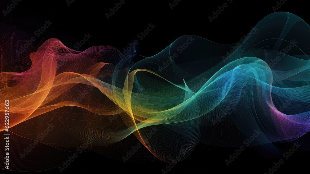 Spectrum Streaks Mesmerizing Line Rainbow Background