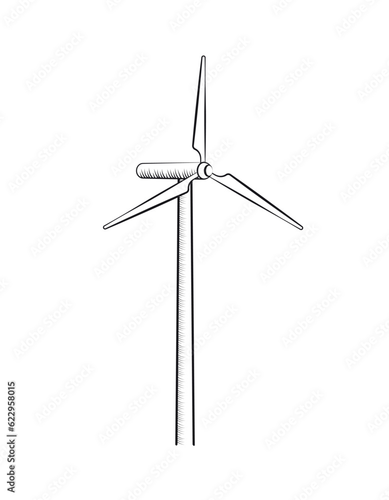 Windmill flat chalk element design. Electricity generation. Editable pictogram isolated on white background. Creative and customizable clipart. Vector illustration for brochure, poster decoration Windmill flat chalk element design. Electricity generation. Editable pictogram isolated on white background. Creative and customizable clipart. Vector illustration for brochure, poster decoration