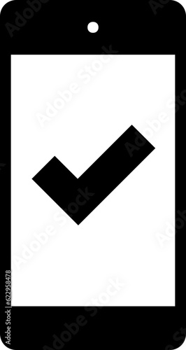 Mobile line icon, Mobile icon simple cartoon style.