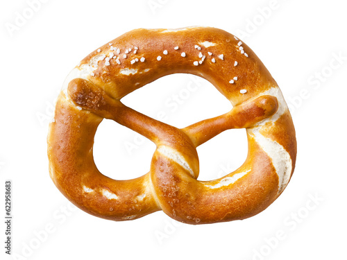 Photography typical german pretzel isolated on transparent background