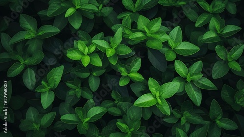Natural leaves of green plants, eco background Created with Generative Ai technology.