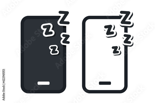 Phone sleep icon. Illustration vector